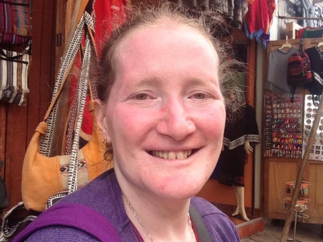 Rhonda in Peruvian market, 2010