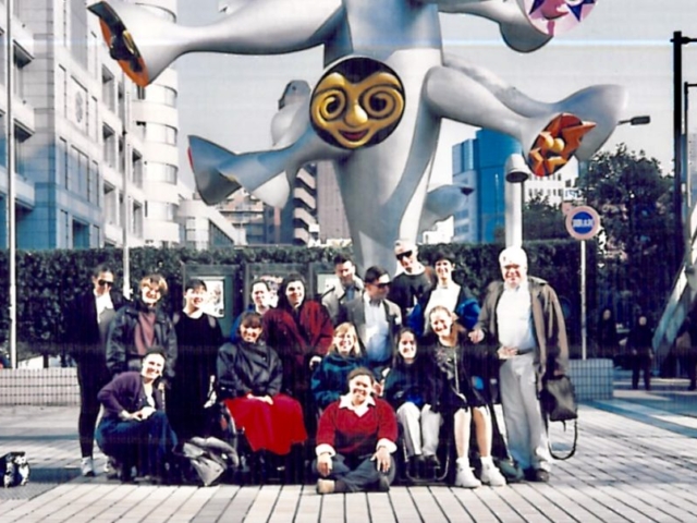 In Tokyo, Japan with colleagues with disabilities on a MIUSA professional delegation, 1998