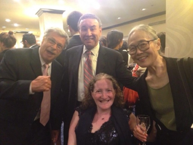 Rhonda with civil rights and disability rights colleagues before gala.