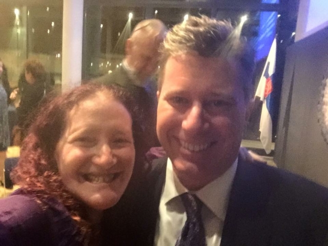 Rhonda with former Director of USICD at gala.