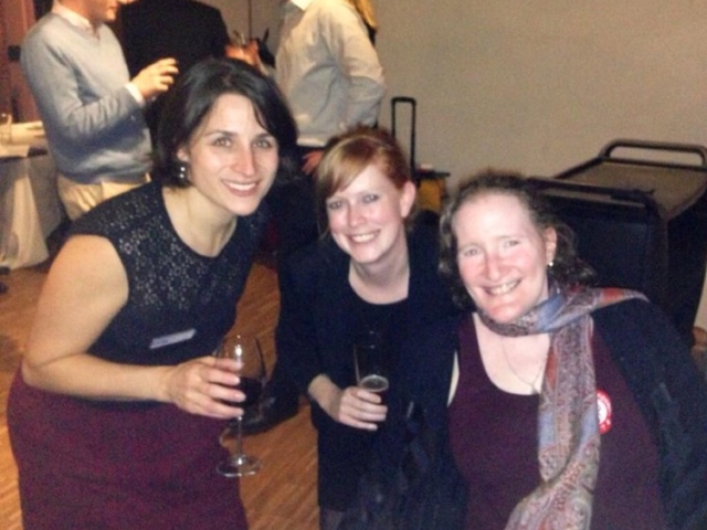 Rhonda with 2 colleagues smiling at HI event.