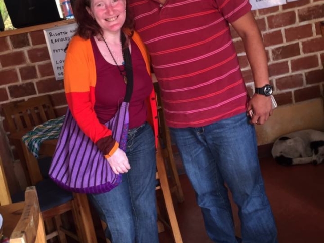 Rhonda with the Lake Atitlan disability colleague.