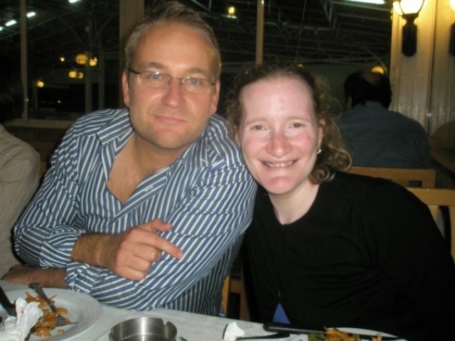 Rhonda with a colleague in Lebanon