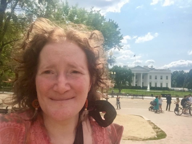 Rhonda in front of the White House.