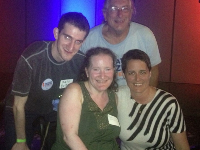 Rhonda with Heather Mizeur and colleagues at campaign gathering.