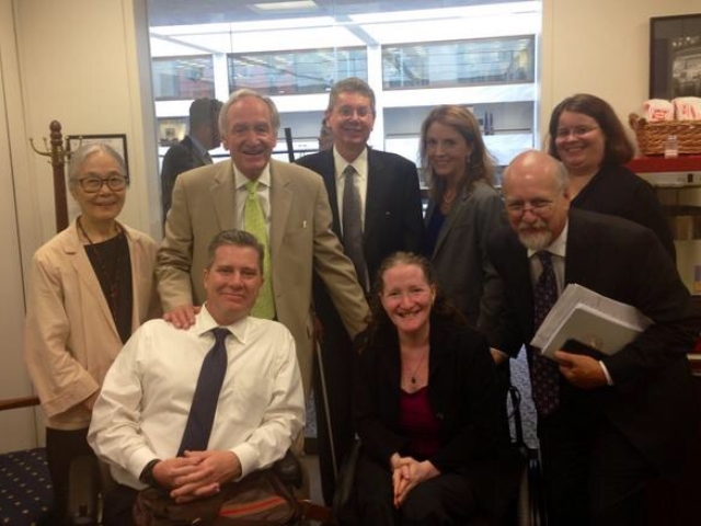 Senator Harkins, Yoshiko Dart, staff and leaders in advocacy in the Senate