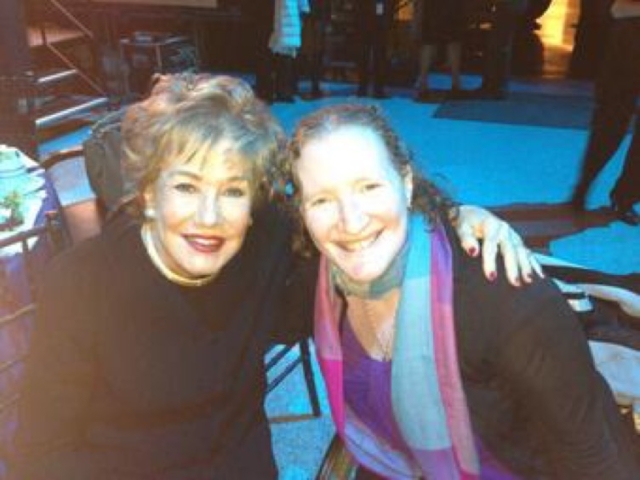 Senator Elizabeth Dole and Rhonda smiling together at event.