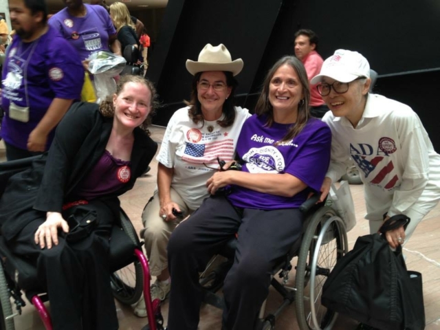 Rhonda, Colleen Starkloff, Marca Bristo and Yoshiko Dart in the Senate Hart building, 2013