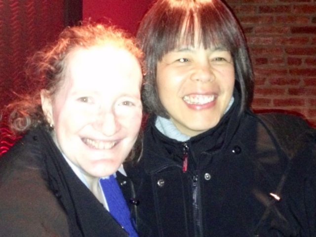 Two smiling women from Guatemala and Rhonda