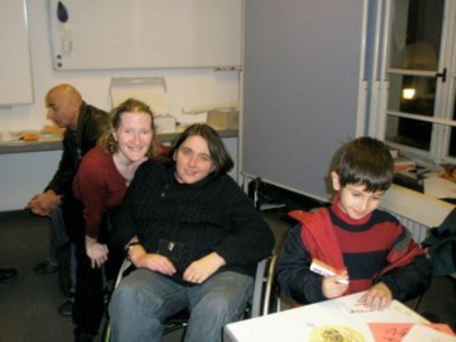 Rhonda with Jordanian colleague in Germany.