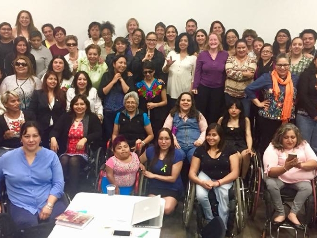 Group photo of the Mexico City training of women with disabilties.